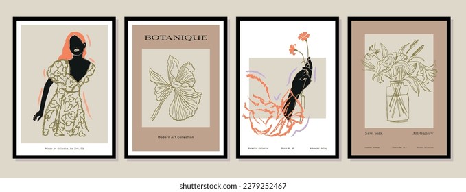 Botanical vector illustration poster collection