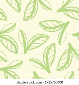 Botanical vector seamless pattern for vegan theme, vegetarian cooking concept. Vegan background with floral ornament for eco store and template banner of green market, organic product label design.