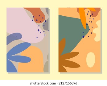 Botanical vector set abstract background. 