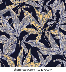 Botanical Vintage Seamless Vector Pattern
