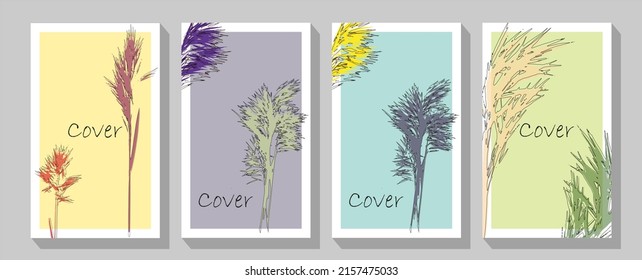 Botanical wall art abstract vector. Foliage line drawing. Minimal mid century wall art print for bedroom decor.