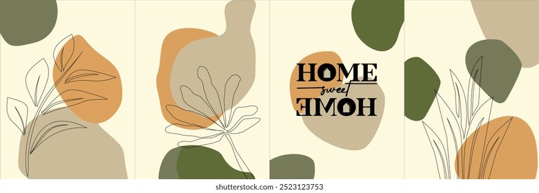 botanical wall art earth tone