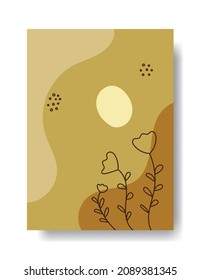 botanical wall art vector design. suitable for modern home design interior, home furniture, etc.