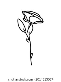 Botanische Wandkunst-Vektorgrafik. Kunstzeichnung der Blattlinie. Abstraktes Pflanzendesign für Druck, Deckel, Tapeten, Minimale und natürliche Wandkunst. Vektorgrafik.