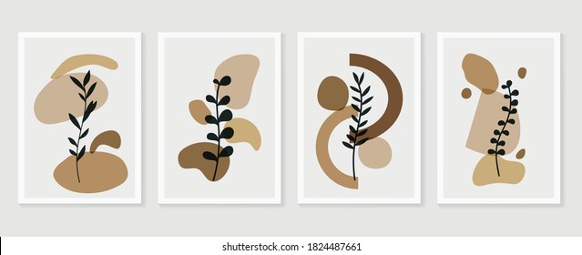 Botanical Wall Art Vector Set Earth Stock Vector (Royalty Free ...