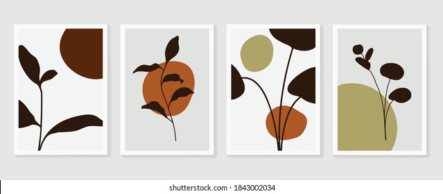 Botanical Wall Art Vector Set Earth Stock Vector (Royalty Free ...