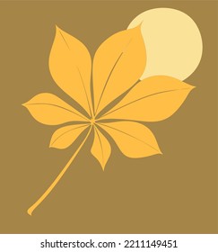 Botanical wall art vector set. Golden foliage line art drawing with watercolor. Abstract Plant Art design for wall framed prints, canvas prints, poster, home decor, cover, wallpaper.

