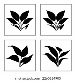 Botanical wall art vector set. Earth tone boho foliage line art drawing with abstract shape. Abstract Plant Art design for print, cover, wallpaper, Minimal and natural wall art.