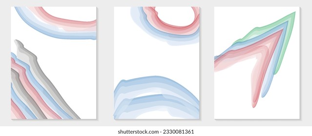 Botanische Wandkunst, Vektorset. Kunstzeichnung der Blattlinie mit abstrakter Form. Abstraktes Pflanzendesign für Druck, Deckel, Tapeten, Minimale und natürliche Wandkunst. Vektorgrafik.