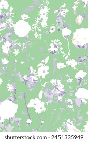 botanical wallpaper seamless pattern. Floral abstract print. Artistic seamless pattern. Fashionable template for design