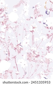 botanical wallpaper seamless pattern. Floral abstract print. Artistic seamless pattern. Fashionable template for design