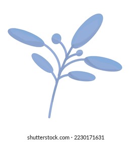 Botanical watercolor element decoration vector