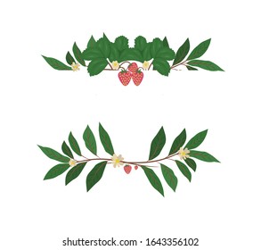 Botanical Wreath - Floral Wreath - Vector Illustration