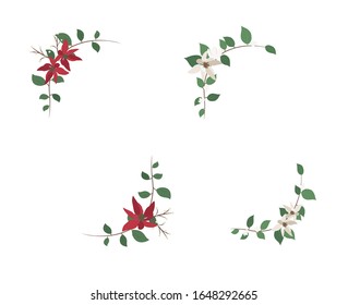 Botanical Wreath - Floral Wreath - Vector Illustration