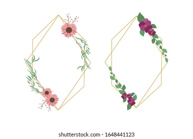Botanical Wreath - Floral Wreath - Vector Illustration