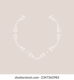 Ilustración vectorial de la línea de la corona húmeda botánica.