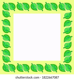 Botanical Yellow Frame: Delicate green leaf border with a white center, offering a clean canvas for text. Hand-drawn charm adds a touch of nature, perfect for eco-friendly and organic-themed visuals