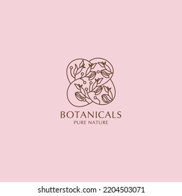 Botanicals logo icon vector image