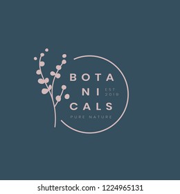 Botanicals nature logo design vector