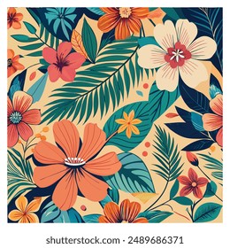 botanical-summer-floral-pattern t shirt design, vector file  