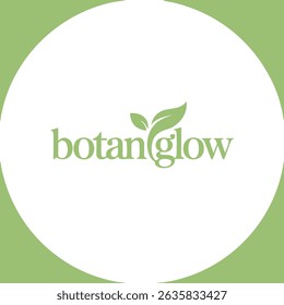 BotaniGlow Leaf Logo  Free Design	