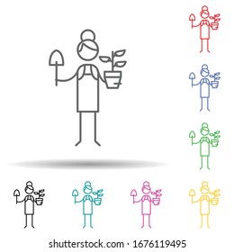 Botanist multi color set icon. Simple thin line, outline vector of hobbie icons for ui and ux, website or mobile application
