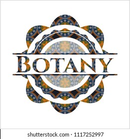 Botany arabesque emblem. arabic decoration.