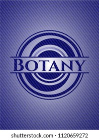 Botany badge with denim texture