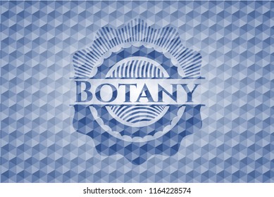 Botany blue polygonal emblem.