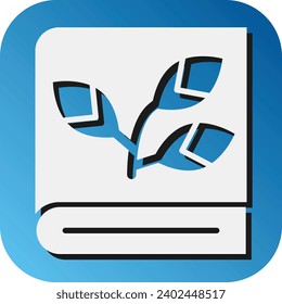 Botany Book  Vector Glyph Gradient Background Icon For Personal And Commercial Use.
