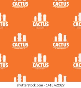 Botany cactus pattern vector orange for any web design best