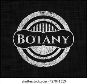 Botany with chalkboard texture