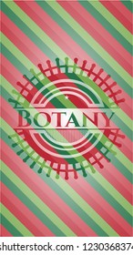 Botany christmas badge background.
