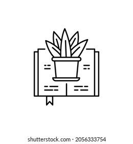 Botany color line icon. Isolated vector element. Outline pictogram for web page, mobile app, promo