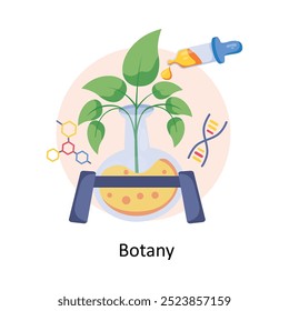 Ilustração do estilo do conceito de botânica. Arquivo EPS 10