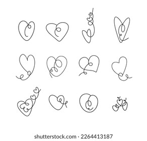 Botany doodle vector design minimalistic wild flowers leaves for logo or tattoo Minimal line art for cover print or wallpaper
