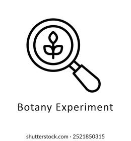 Botany Experiment vetor outline Ilustração de estilo de ícone. Símbolo no plano de fundo branco EPS 10 Arquivo