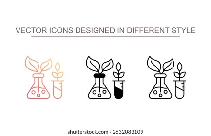 Design de ícone de botânica com fundo branco ilustração stock