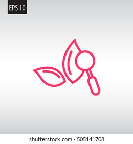 Botany icon flat.