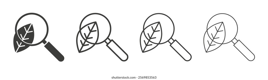 Botany icon flat and linear vector illustration on white background.