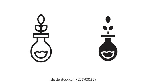 Botany icon set vector graphics designs