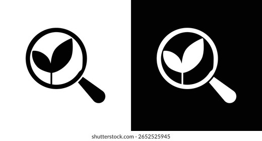 Coleção de símbolos de ícone de botânica. Ilustração de stock de vetor plano.