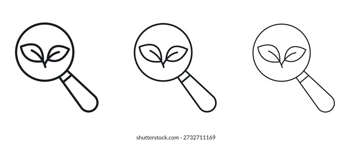 Botanik-Symbol, Vektor Logo Design Template. Bearbeitbare Strichgrafiken.