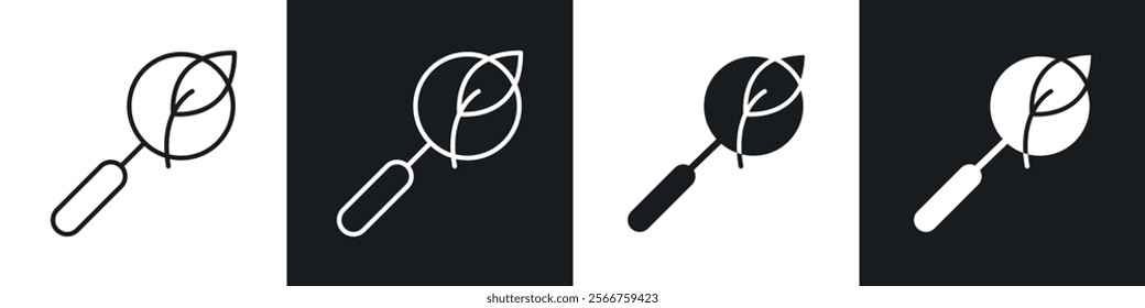 Botany icons in Thin line black color. flat simple vector symbols illustration.