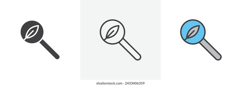 Diseño de estilo de icono de línea aislada de botánica. Ilustración vectorial simple