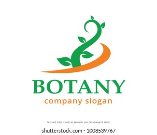 Botany Logo Template Design Vector, Emblem, Design Concept, Creative Symbol, Icon
