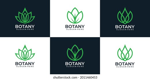 Botany nature minimalist elegant logo design inspiration. Logo can be used for icon, brand, identity floral, luxury, spa, wedding, and decoration