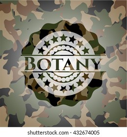 Botany on camouflaged pattern