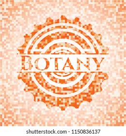 Botany orange mosaic emblem