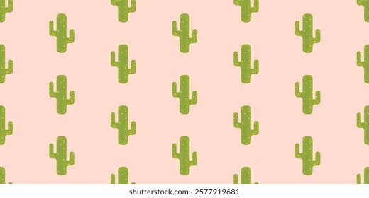 Botany poster with geometric pattern. Summer mexican banner with cactus icons. Geometric banner of desert plant, mexican festival, vector illustration